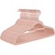 Photo 1 of Velvet Hangers, Pack Of 30, Non-Slip, With Rose Gold Swivel Hooks, 0.6Cm Thick, 45Cm Length, For Coats, Dresses, Trousers, Ties, Light Pink Crf21Pk30
