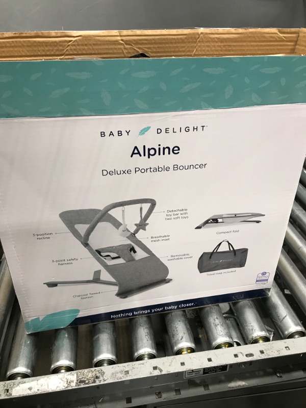 Photo 2 of Baby Delight Alpine Deluxe Portable Bouncer - Black