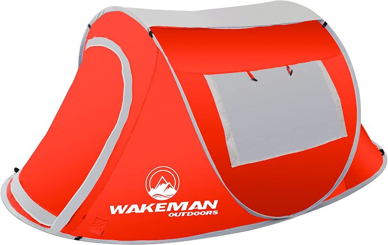 Photo 1 of 
6-Person Tent, Water Resistant Dome Tent for Camping with Removable Rain Fly and Carry Bag, Rebel Bay 6 Person Tent by Wakeman Outdoors