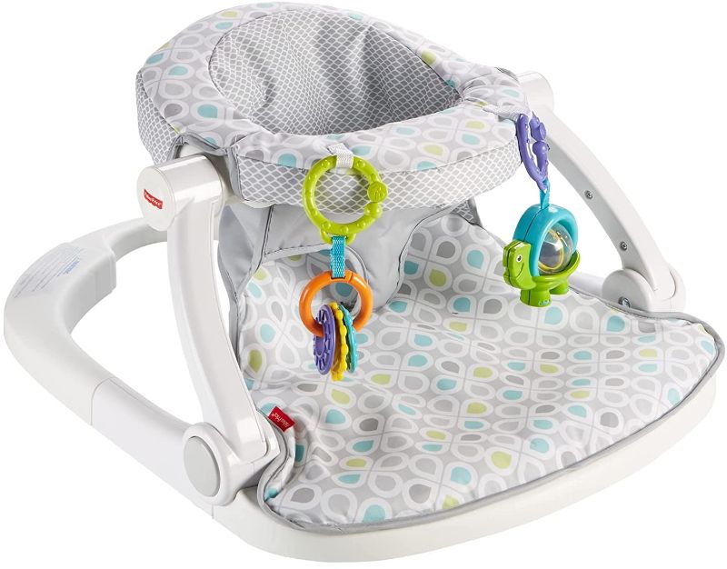 Photo 1 of Fisher-Price Portable Baby Seat with-Toys, Baby Chair for Sitting Up, Sit-Me-Up Floor Seat, Honeydew Drop
