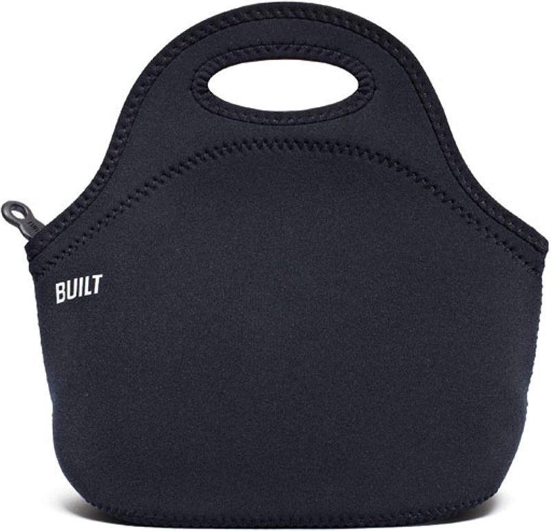 Photo 1 of BUILT Gourmet Getaway Soft Neoprene Lunch Tote Bag - Lightweight, Insulated and Reusable, One Size, Black
