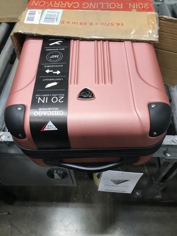 Photo 2 of *USED*Travelers Club Midtown Hardside Luggage Travel Set, Rose Gold 4-Piece Set Rose Gold