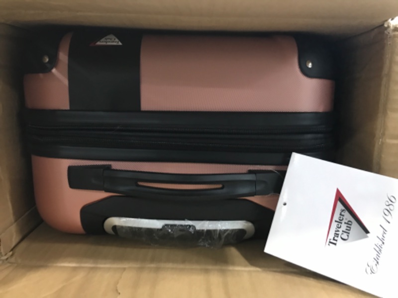 Photo 3 of *USED*Travelers Club Midtown Hardside Luggage Travel Set, Rose Gold 4-Piece Set Rose Gold