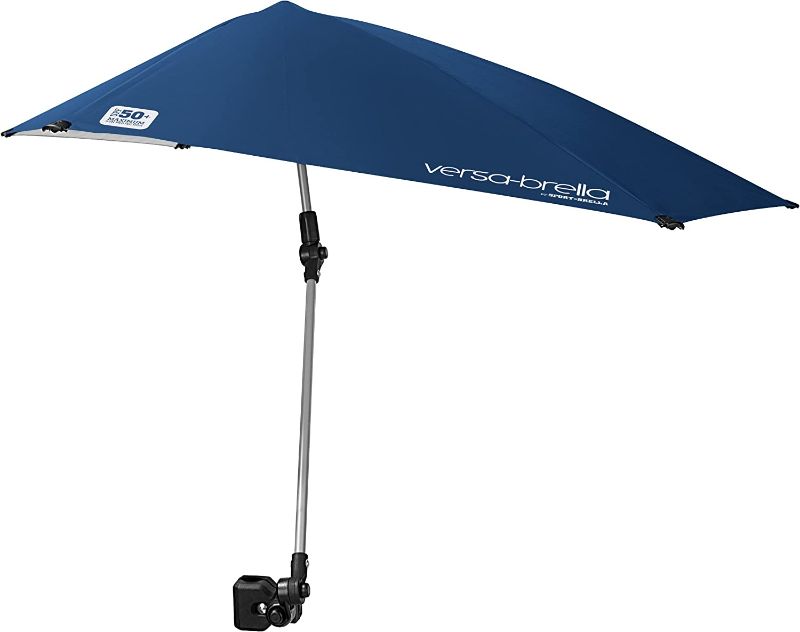 Photo 1 of Brella Versa-Brella SPF 50+ Adjustable Umbrella with Universal Clamp. MIDNIGHT BLUE