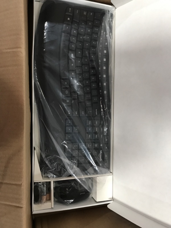 Photo 3 of Microsoft Wireless Comfort Desktop 5050 - Black. Wireless, Ergonomic Keyboard and Mouse Combo. Built-in Palm Rest and Comfort Curve Design. Customizable Windows Shortcut Keys