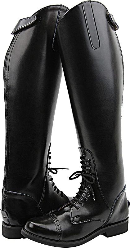 Photo 1 of Hispar Mens Man Victory Leather English Field Boots Horse Back Riding Equestrian Black
