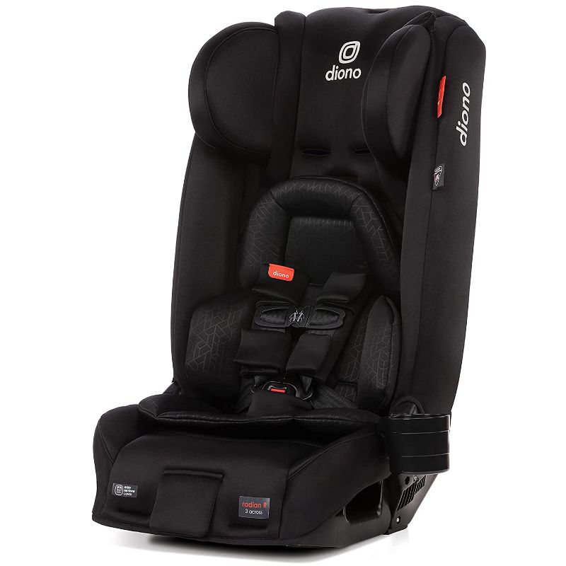 Photo 1 of Diono Radian 3RXT, 4-in-1 Convertible Car Seat, Rear and Forward Facing, Steel Core, 10 Years 1 Car Seat, Ultimate Safety and Protection, Slim Fit 3 Across, Black Jet
