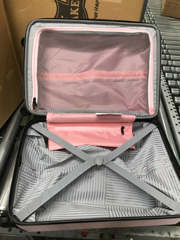 Photo 5 of American Tourister Stratum XLT Expandable Hardside Luggage with Spinner Wheels, Pink Blush, Carry-On 21-Inch Carry-On 21-Inch Pink Blush