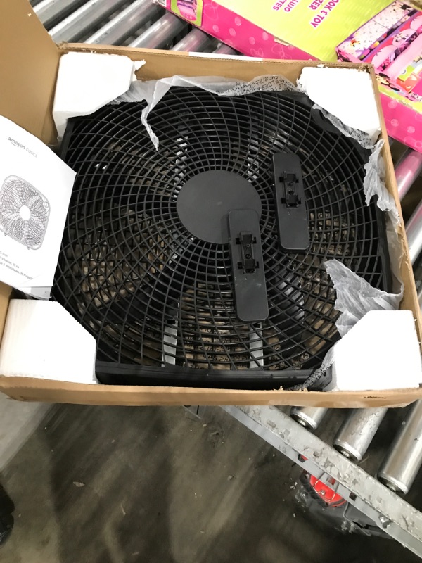 Photo 2 of Amazon Basics 3 Speed Box Fan, 20-Inch
