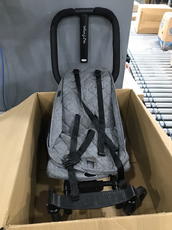 Photo 2 of Dream On Me Lightweight And Compact Coast Rider Stroller With One Hand Easy Fold, Adjustable Handles And Soft Ride Wheels, Grey