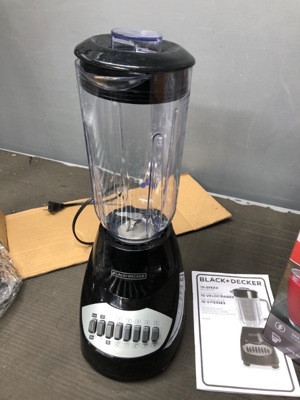 Photo 2 of ***TESTED WORKING*** BLACK+DECKER Crush Master 10-Speed Blender, Black, BL2010BP