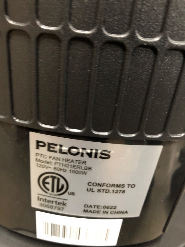 Photo 4 of ***TESTED WORKING*** Pelonis 1500W Tower Space Heater for Indoor use in with Oscillation, Remote Control, Programmable Thermostat, Timer, Touch Screen, Tip-over Switch and Overheat Safety Protection, Black PTH21ERLBB PTC Heater Black