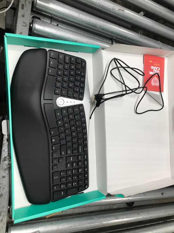 Photo 1 of Nulea Ergonomic Keyboard, Wired Split Keyboard with Pillowed Wrist and Palm Support, Featuring Dual USB Ports, Natural Typing Keyboard for Carpal Tunnel, Compatible with Windows/Mac
