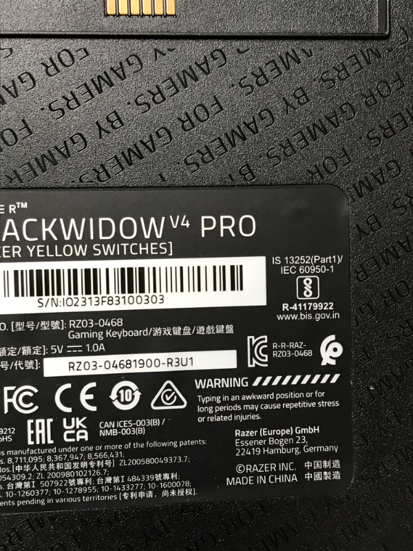 Photo 2 of Razer BlackWidow V4 Pro Wired Mechanical Gaming Keyboard: Yellow Mechanical Switches - Linear & Silent - Doubleshot ABS Keycaps - Command Dial - Programmable Macros - Chroma RGB - Magnetic Wrist Rest
Visit the Razer Store


