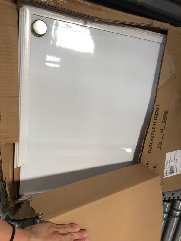 Photo 2 of 20X30 WHITE BOARD DRY ERASE U BRAND **DAMAGED CORNER**