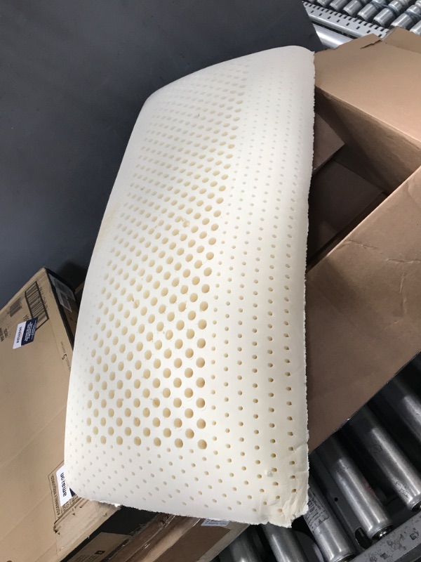 Photo 2 of **PILLOW NEEDS TO BE WASHED THOROUGHLY***
 100% Natural Talalay Latex Zoned Pillow, King - High Loft Firm King (Pack of 1) High Loft Firm