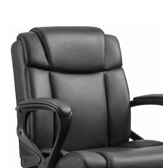 Photo 1 of **INCOMPLETE, MISSNG COMPONENTS***
Vineego Black Contemporary Ergonomic Adjustable Height Swivel Faux Leather Executive Chair
