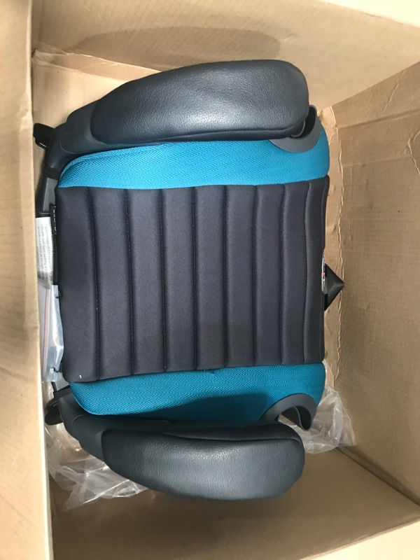 Photo 2 of Chicco GoFit Plus Backless Booster Car Seat with Quick-Release Latch, Travel Booster Seat for Car, Portable Car Booster Seat for Children 40-110 lbs. | Stream/Blue Stream GoFit Plus