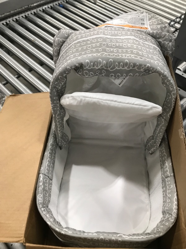 Photo 2 of Baby Delight Snuggle Nest Portable Infant Lounger, Unique Patented Design, Grey Scribbles