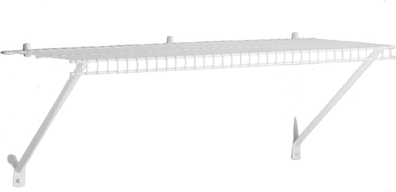 Photo 1 of  Rubbermaid Linen Closet Shelf Kit, 3-Feet, White, Wire Shelving System for Laundry Rooms, Linen Closets or Basements