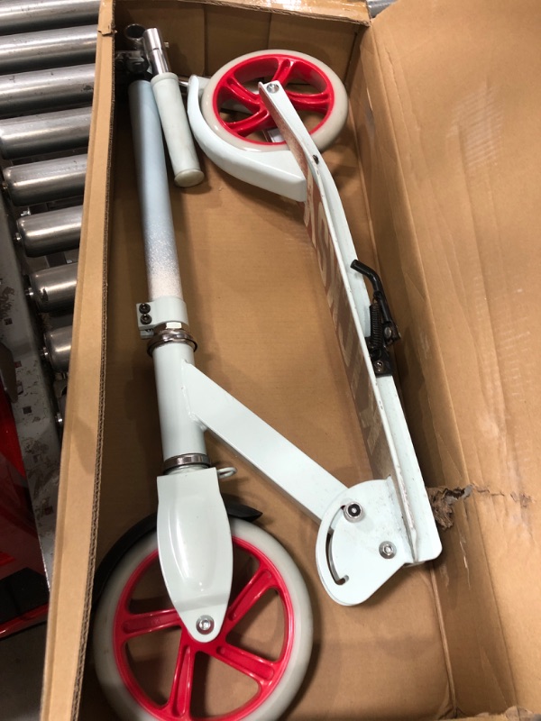 Photo 2 of [READ NOTES]
 Razor A5 Lux Kick Scooter - Large 8" Wheels, Foldable, Adjustable Handlebars, Lightweight, for Riders up to 220 lbs Scooter Red Frustration-Free Packaging