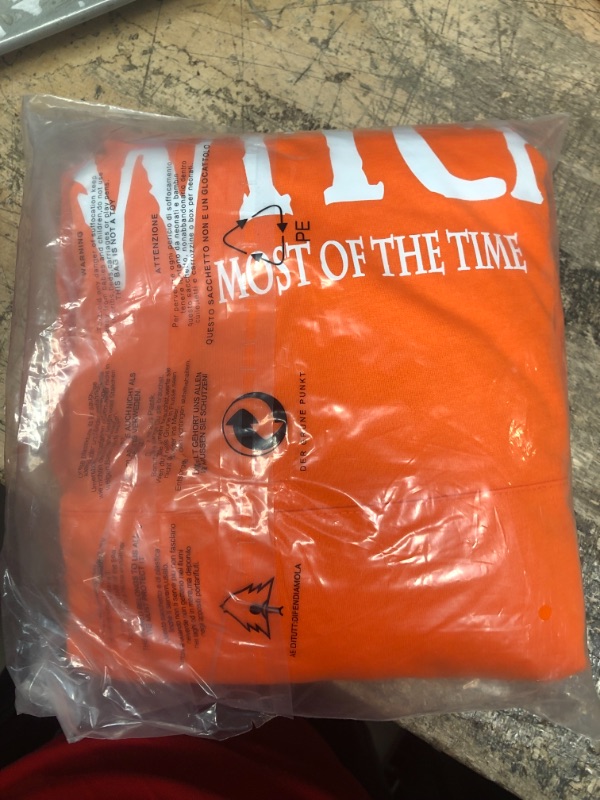Photo 1 of *FLUORESCENT ORANGE* Women's Good Witch Tunic Casual Long Sleeve Pullover Irregular Hem Hoodies