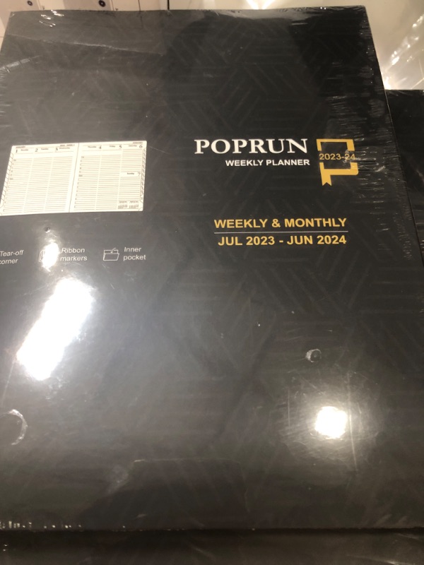 Photo 1 of poprun weekly/monthly  planner 2023-24  leather 