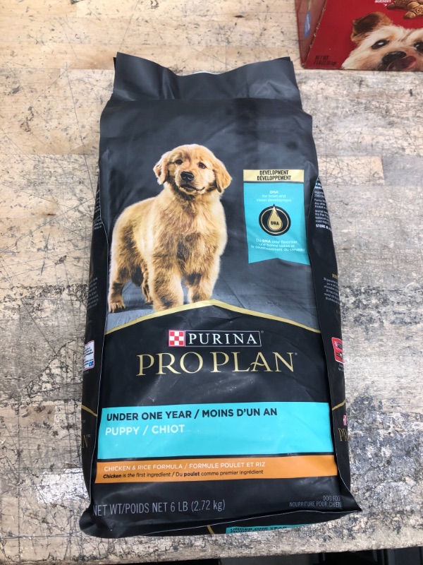 Photo 2 of *11/2024* Purina Pro Plan High Protein Dry Puppy Food, Chicken and Rice Formula - 6 lb. Bag Dry Food Chicken & Rice 6 lb. Bag