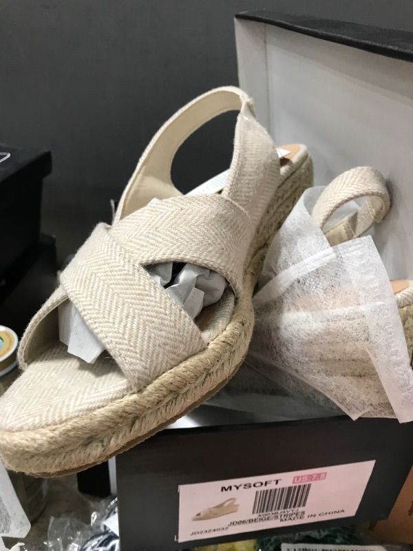 Photo 1 of beige 7.5womens wedge