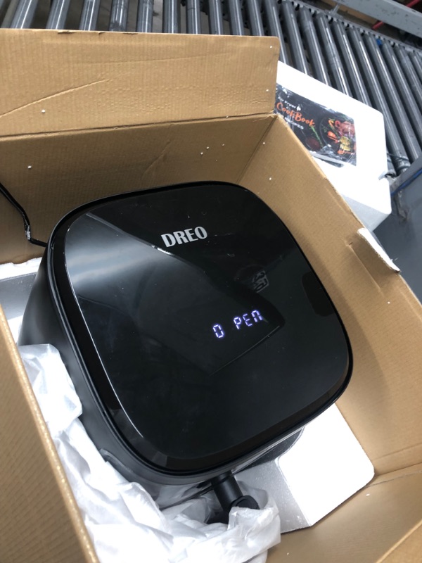 Photo 2 of **NOT FUNCTIONING**Dreo Air Fryer Pro Max, 11-in-1 Digital Air Fryer Oven Cooker with 100 Recipes, Visible Window, Supports Customerizable Cooking, 100? to 450?, LED Touchscreen, Easy to Clean, Shake Reminder, 6.8QT,Black,Large,DR-KAF001