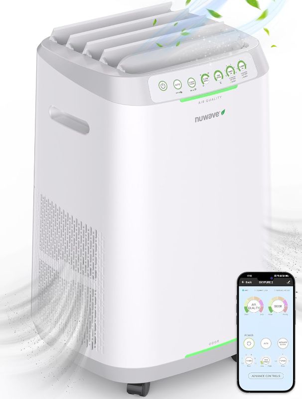 Photo 1 of ***PARTS ONLY NOT FUNCTIONAL***Nuwave OxyPure ZERO Smart Air Purifiers, ZERO Waste & ZERO Filter Replacements, Covers Up to 2002 Sq.Ft. for Home Large Room Bedroom, 30°, 60°, 90° Vents, 6 Fan Speeds, Sleep Mode, Timer
