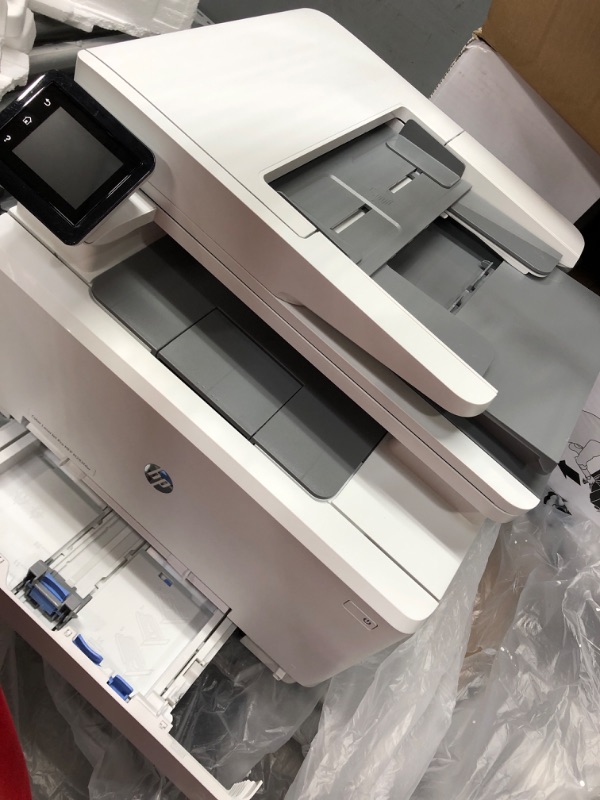 Photo 2 of **SEE NOTES/NON-REFUNDABLE/FOR PARTS**
HP Color LaserJet Pro M283fdw Wireless All-in-One Laser Printer, Remote Mobile Print, Scan & Copy, Duplex Printing, Works with Alexa (7KW75A), White