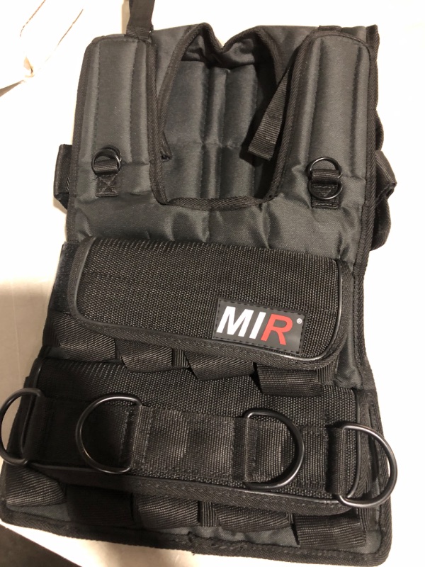 Photo 2 of * NO WEIGHTS - JUST VEST *
 MiR Short Weighted Vest With Zipper Option 20lbs - 60lbs Solid Iron Weights. Workout Vest for Men and Women.