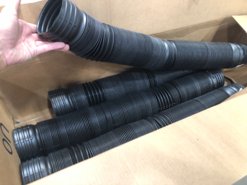 Photo 3 of 4 Pack of 4x8BLK Solid Flex Drain