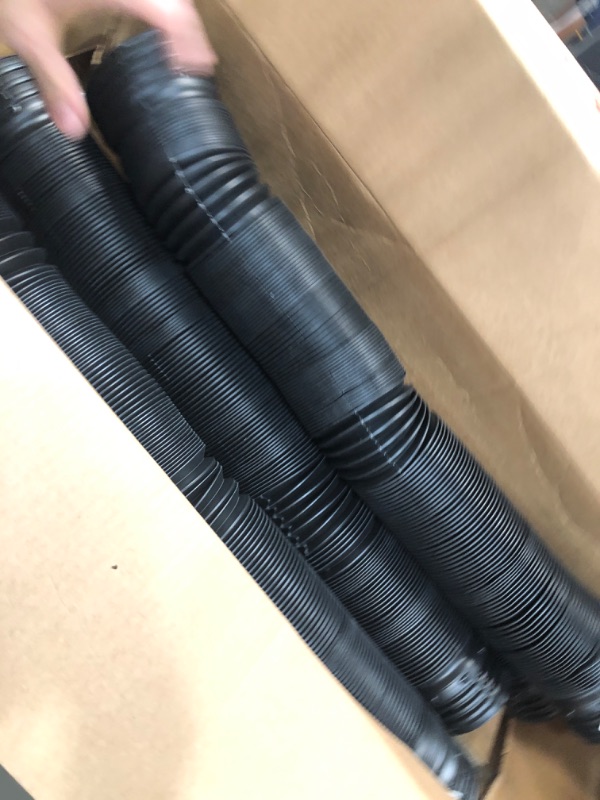 Photo 2 of 4 Pack of 4x8BLK Solid Flex Drain