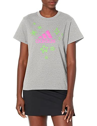 Photo 1 of Adidas Women's Girls on the Run T-Shirt, Medium Grey Heather, XX-Small
