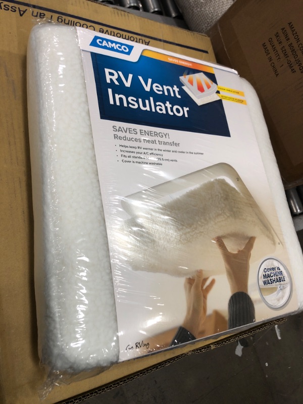 Photo 2 of Camco Camper/RV Vent Insulator and Skylight Cover | Features 3 Layers to Reduce Heat Transfer & Increase A/C Efficiency | Fits Standard 14” Travel Trailer/RV Roof Vents (45192)