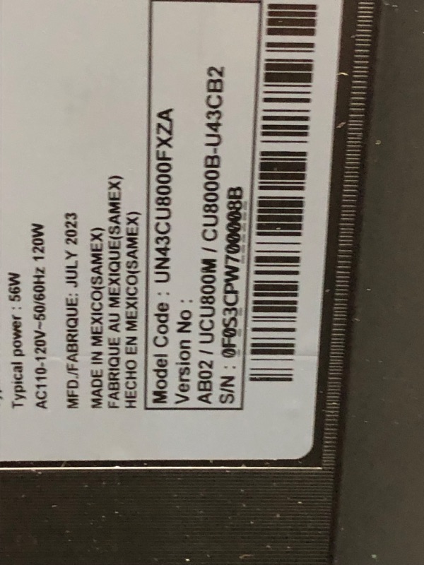 Photo 4 of SAMSUNG 43-Inch Class Crystal UHD CU8000 Series PurColor, Object Tracking Sound Lite, Q-Symphony, Motion Xcelerator, Ultra Slim, Solar Remote, Smart TV with Alexa Built-in (UN43CU8000, 2023 Model)