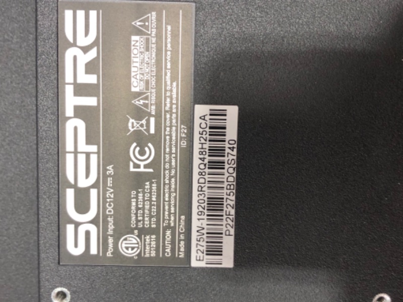 Photo 4 of Sceptre E275W-19203R 27 inch1080P LED Monitor 99% sRGB 2X HDMI VGA Build-In Speakers, Machine Black (E275W-19203R series)
