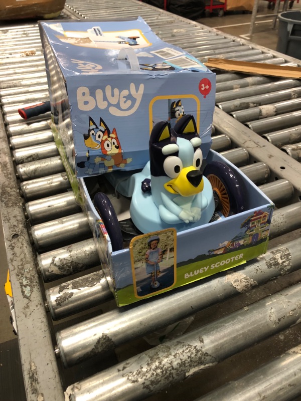 Photo 1 of Character Scooter for Kids Ages 3-5 - Extra Wide Deck & Foot Activated Brake, 3 Wheeled Self Balancing Kids Toys for Boys & Girls, Choose Your Favorite Character Bluey 3 Wheel Scooter