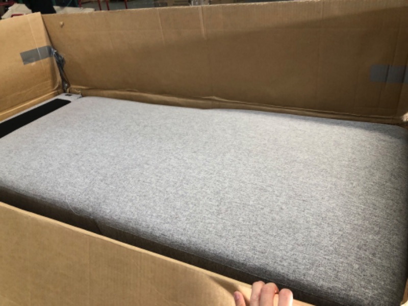 Photo 3 of ***THIS IS BOX 2/3*****   Ucloveria Reversible Sleeper Sofa Storage Chaise Pull Bed for Living Room L-Shape Lounge 2 in 1 Sectional Couch, 80" Light Gray-with Cup Holder