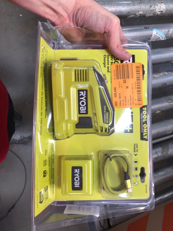 Photo 2 of  Ryobi 150-Watt Push Start Power Source and Charger for ONE+ 18-Volt Battery (Tool Only)