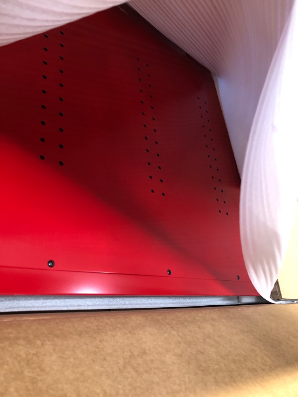 Photo 1 of Husky Ready-to-Assemble 24-Gauge Steel Freestanding Garage Cabinet in Red (36.6 in. W x 72 in. H x 18.3 in. D)
