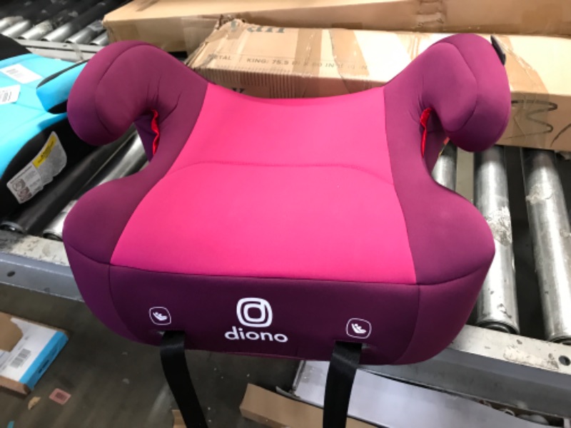 Photo 2 of Diono Solana 2 XL, Dual Latch Connectors, Lightweight Backless Belt-Positioning Booster Car Seat, 8 Years 1 Booster Seat, Pink 2019 LATCH Connect Single Pink