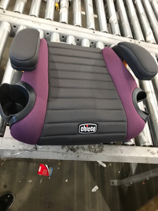 Photo 2 of Chicco GoFit Backless Booster Car Seat, Travel Booster Seat for Car, Portable Car Booster Seat for Children 40-110 lbs, Grape/Purple, 1 Count (Pack of 1) Grape GoFit