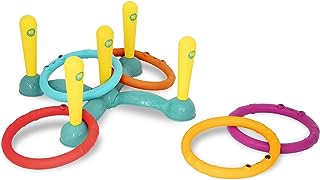 Photo 1 of B. Toys- Ring Toss Game- Indoor & Outdoor – Sling-a-Ring Toss – 12 pcs – 5 Pegs & 5 Colorful Rings – for Toddlers, Kids – 3 Years +