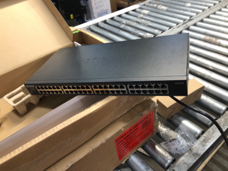 Photo 2 of NETGEAR 48-Port Gigabit Ethernet Unmanaged Switch (GS348) - Desktop or Rackmount, Silent Operation