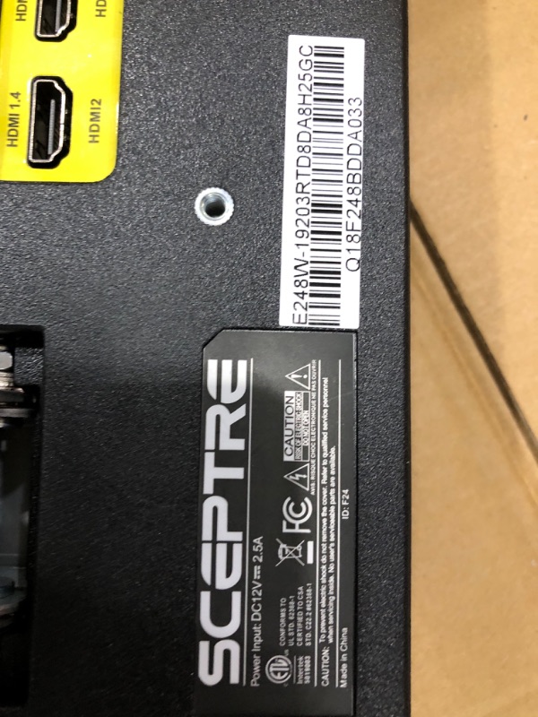 Photo 3 of Sceptre 24" Professional Thin 75Hz 1080p LED Monitor 2x HDMI VGA Build-in Speakers, Machine Black (E248W-19203R Series) 24" 75Hz Monitor