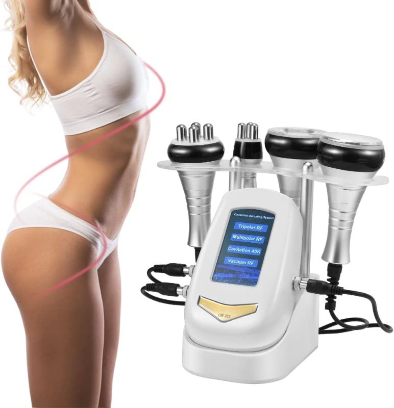 Photo 1 of 4 in 1 Cavitation Machine, Body Sculpting Machine Multifunction Beauty Machine Home Use Spa Skin Care for Face, Arm, Waist, Belly, Leg, Hip