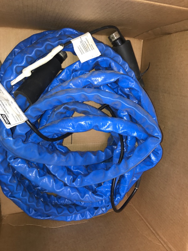 Photo 2 of Camco Heated Drinking Water Hose, - 20° F, 50-Foot, 5/8-Inch ID (22912-A) 50' Cold Weather (Freeze Protection to - 20?F) Frustration-Free Packaging